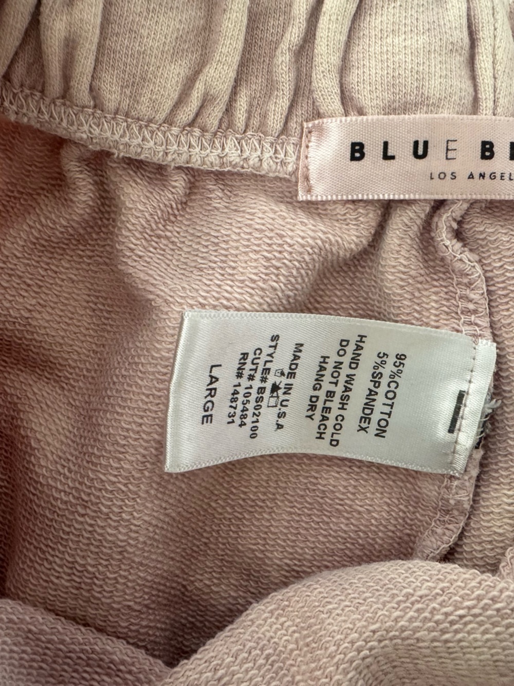 Blue Blush crop collared shirt & shorts set light pink size large - Picture 7 of 9